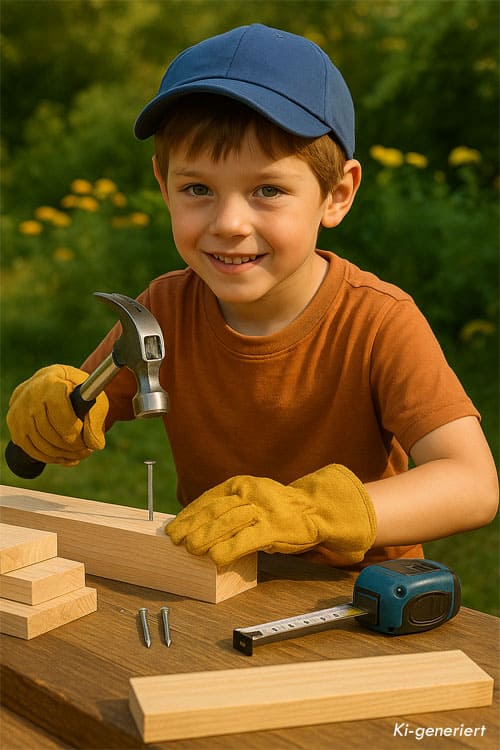 Kind beim werkeln Kind beim werkeln