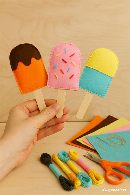 Eis aus Filz Eis aus Filz